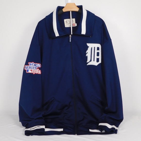 Mitchell & Ness Detroit Tigers Limited Edition 1968 World Series Jacket 4XL Navy - Picture 1 of 9